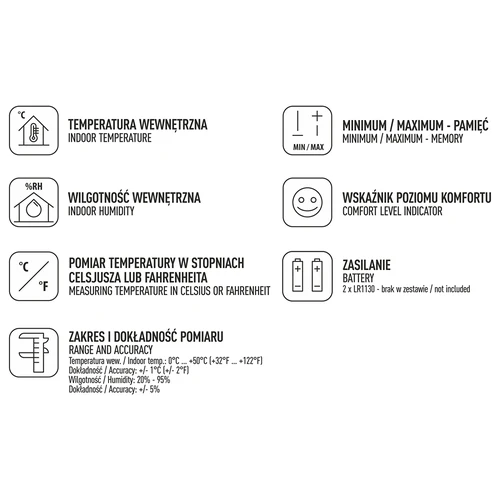 Sääasema – elektroninen, langaton, musta - 5