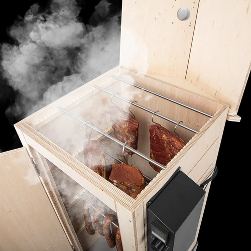 Sähköinen savustinkaappi dragON PLYWOOD NATURE 100E sähköisellä lämmitysmoduulilla ja ohjaimella - 7