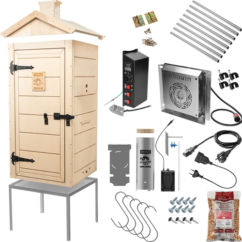 Sähköinen savustinkaappi dragON PLYWOOD NATURE 100E sähköisellä lämmitysmoduulilla ja ohjaimella - 2