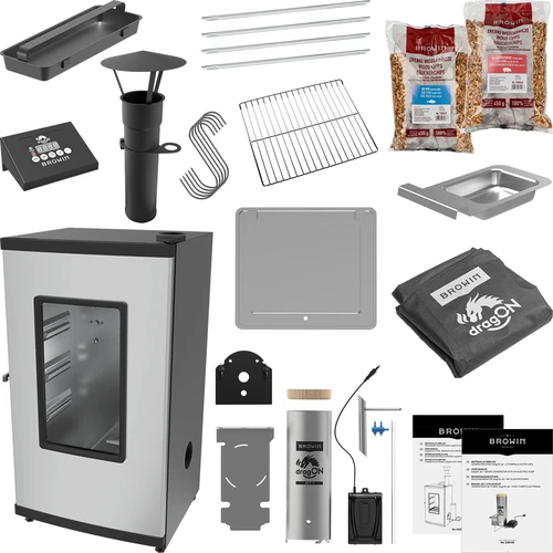 Sähkösavustinkaappi – dragON savugeneraattorilla, digitaalinen 65 l - 2