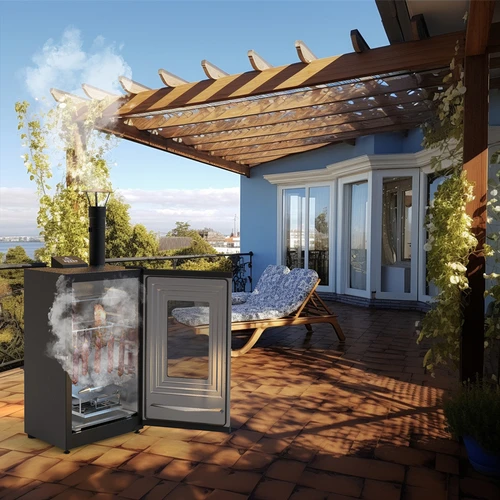 Sähkösavustinkaappi – dragON savugeneraattorilla, digitaalinen 65 l - 32