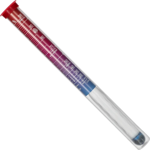 Särkymätön alkoholimittari mittaputkella, mittausalue 20–98 % - 3