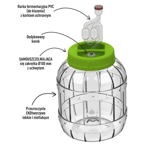Särkymätön hapatuspurkki, 3 L - 2