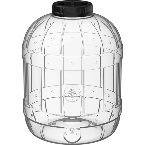 Särkymätön, monikäyttöinen purkki mustalla kannella, 15L  - 1 