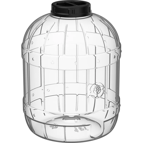 Särkymätön, monikäyttöinen purkki mustalla kannella, 15L - 2