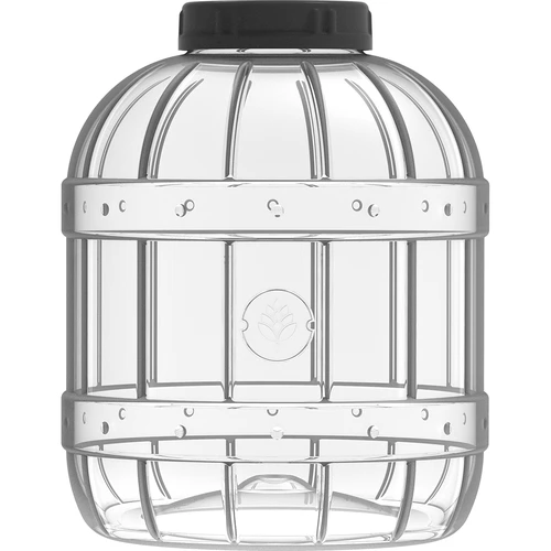Särkymätön, monikäyttöinen purkki mustalla kannella, 5L - 3