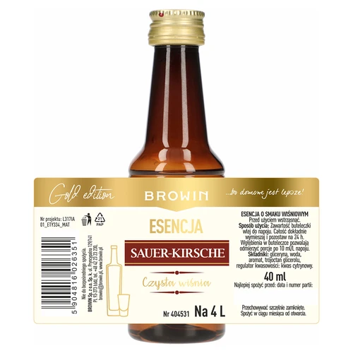 Sauer-Kirsche – Kirkas kirsikka -makuesanssi, 40 ml, 4 litralle - 4