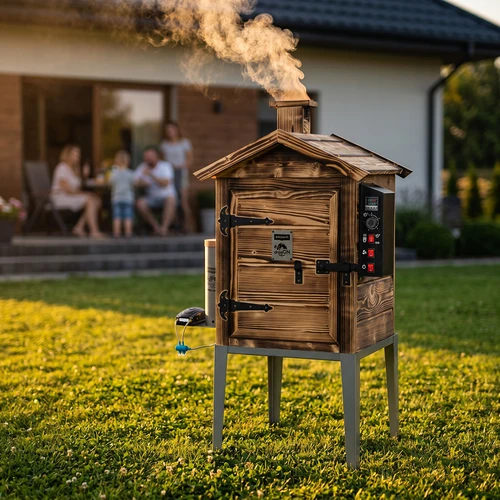 Savustuskaappi 115 L dragON Wood 60E – puinen, liekkikäsitelty, sähköisellä lämmitysmoduulilla ja ohjaimella - 12
