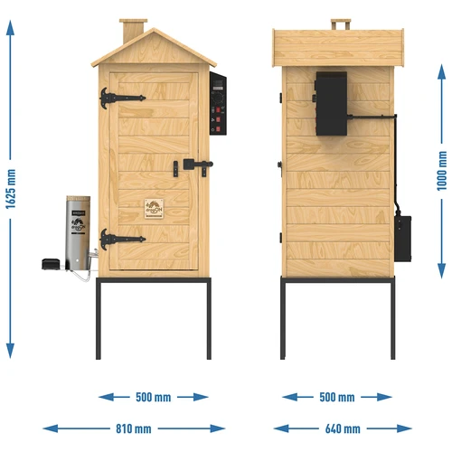 Savustin 200 L dragON Larch E21 - lehtikuusesta, sähköisellä lämmityselementillä ja ohjaimella - 14