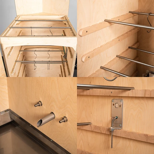 Savustin dragON PLYWOOD NATURE – kehyksetön, modulaarinen, Wi-Fi-ohjaimella, 320L - 5