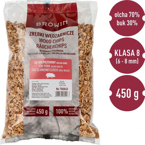 Savustukseen/grillaukseen sirut 70% leppä + 30% pyökki, 450 g, kl. 8 - 2