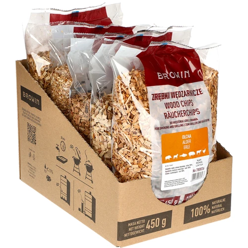 Savustukseen/grillaukseen sirut, leppä, 450 g, kl. 8 - 3