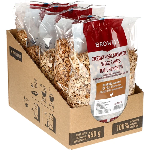 Savustus-/grillauslastut, 50 % omenapuu + 50 % pyökki, 450 g, luokka 8 - 2
