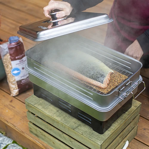 Savustus-/grillauslastut, 50 % tammi + 50 % leppä, 450 g, luokka 8 - 12