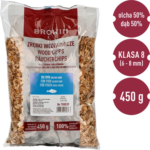 Savustus-/grillauslastut, 50 % tammi + 50 % leppä, 450 g, luokka 8 - 3