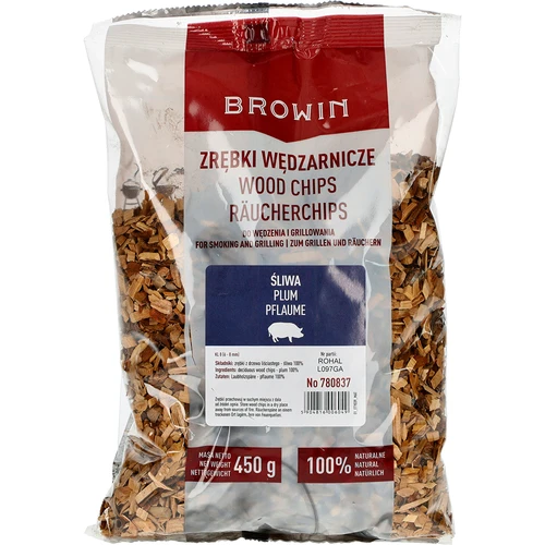 Savustus-/grillauslastut, luumupuu, 450 g, luokka 8