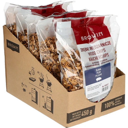 Savustus-/grillauslastut, luumupuu, 450 g, luokka 8 - 2