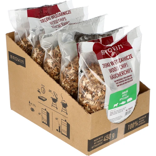 Savustus-/grillauslastut, omenapuu, 450 g, kl.10 - 2