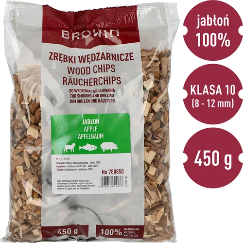 Savustus-/grillauslastut, omenapuu, 450 g, kl.10 - 3
