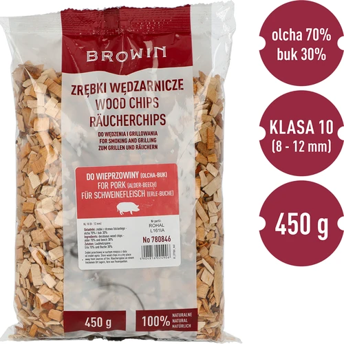 Savustus-/grillauslastut possulle – sekoitus (70 % leppä, 30 % pyökki), 450 g, luokka 10 - 3
