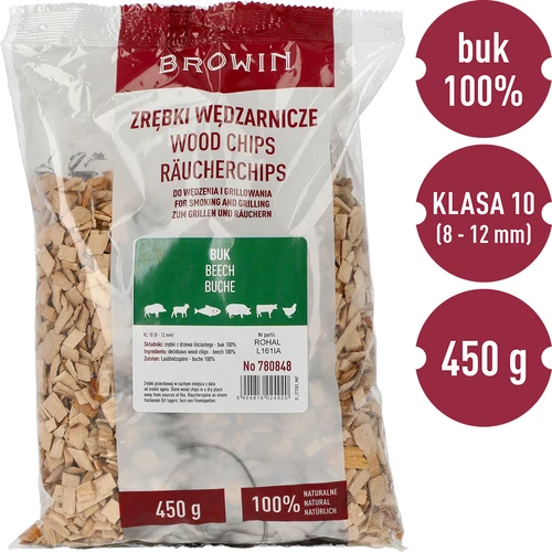 Savustus-/grillaussirut, pyökki, 450 g, kl.10 - 3