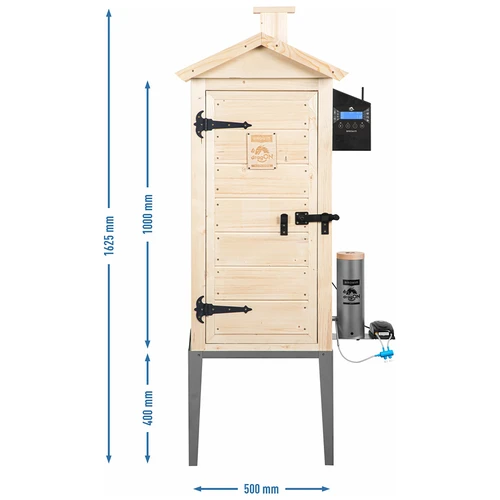 Savustuskaappi Wi‑Fi-yhteydellä, 200 L — dragON WOOD 100IQ sähköisellä lämmitysmoduulilla ja ohjaimella - 13