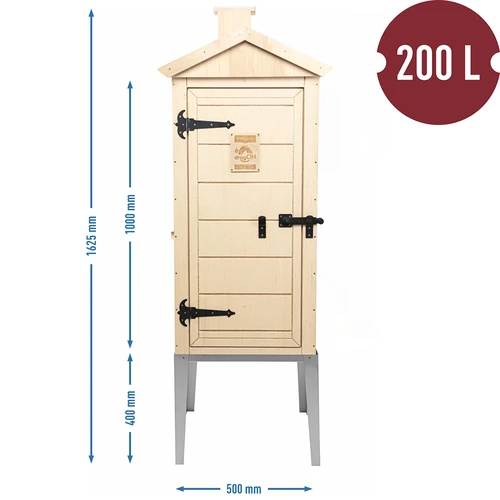 Savustuskammio sertifioidusta vanerista, 200L, ruostumattomalla jalustalla - 3