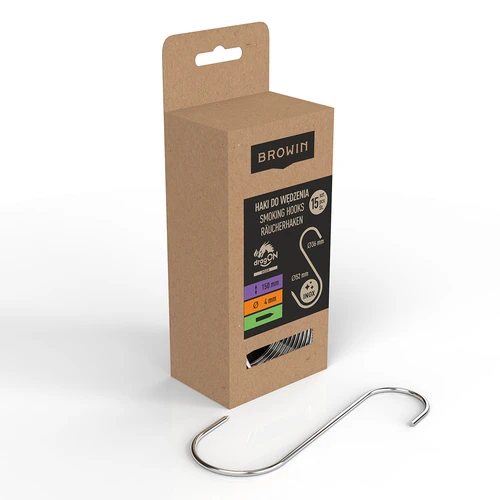 Savustuskoukut – S-malli, teroitetut, 4 mm x 150 mm, 15 kpl - 2