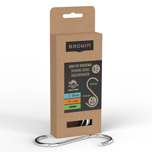 Savustuskoukut – S-malliset, teroitetut, 4 mm x 100 mm, 5 kpl - 2