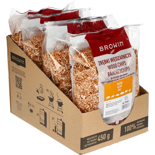 Savustuslastut (100% Leppä) luokka 2 - 450g X5  - 1 