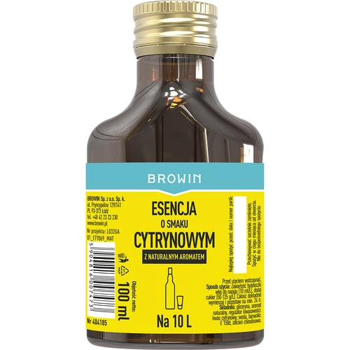 Sitruunanmakuinen essenssi luonnollisella aromilla 10 L:lle - 100 ml  - 1 