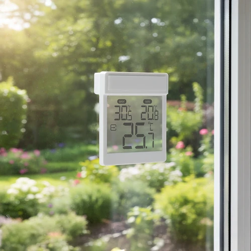 Soens-merkkinen digitaalinen ikkunaan liimattava ulkolämpömittari - 9