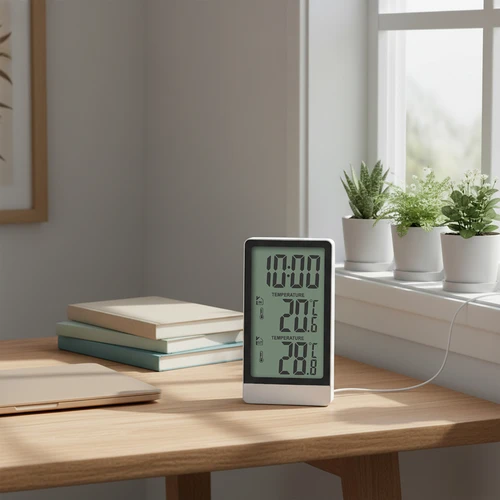 Soens-merkkinen elektroninen lämpömittari – anturilla, valkoinen - 7