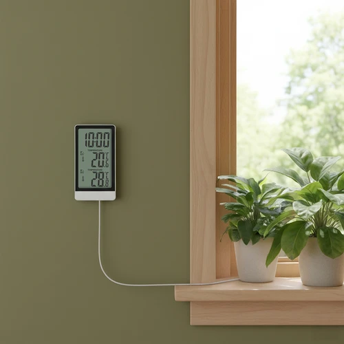 Soens-merkkinen elektroninen lämpömittari – anturilla, valkoinen - 8