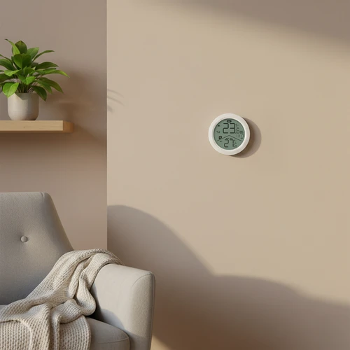 Soens-merkkinen elektroninen lämpömittari – ulkoanturilla, pyöreä, valkoinen - 8
