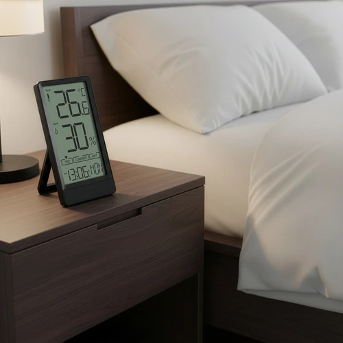 Soensin elektroninen huonelämpömittari, musta - 7