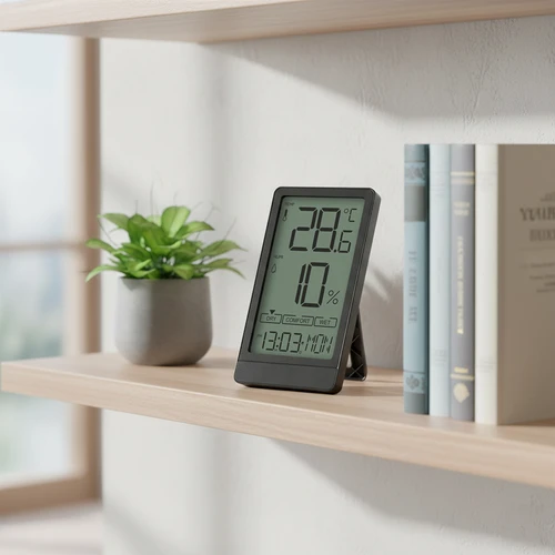 Soensin elektroninen huonelämpömittari, musta - 8