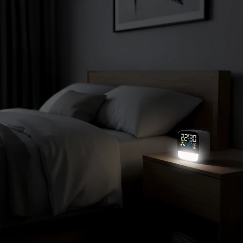 Soensin elektroninen sääasema - langattomalla anturilla, herätyskellolla ja yövalolla - 6