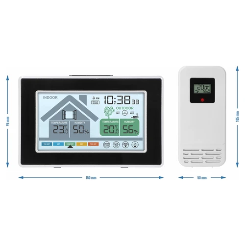 Soensin sääasema – elektroninen, jossa langaton ulkoanturi - 6