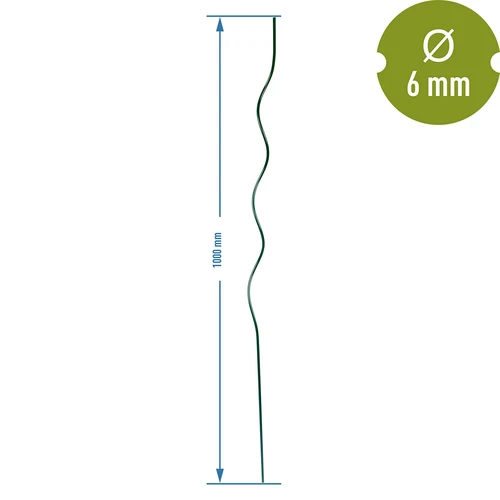 Spiraaliterästikku 1m x 6mm - 2