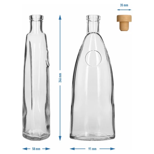 Staromiejska-pullo sienikorkilla, 500 ml, 1 kpl - 6