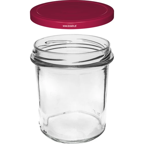 Suora purkki 350 ml (fi 82) viininpunaisella kannella 6 kpl - 3