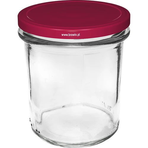 Suora purkki 350 ml (fi 82) viininpunaisella kannella 6 kpl - 2