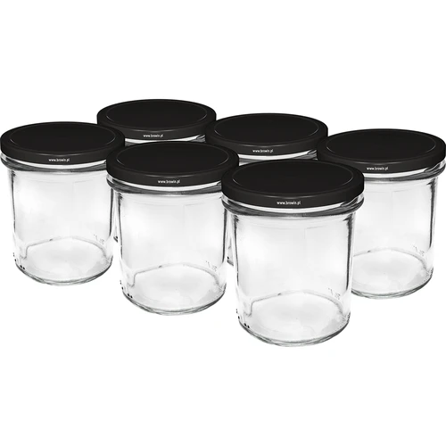 Suora purkki 350 ml mustalla kannella fi82 - 6 kpl  - 1 