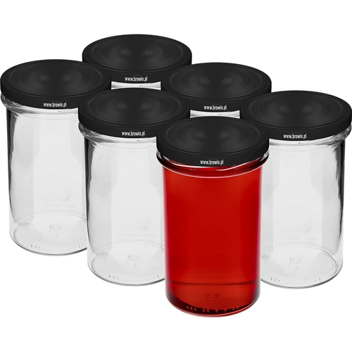 Suora purkki 545ml (fi 82) - mustalla kannella, 6 kpl - 2