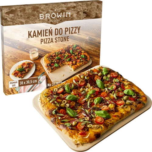 Suorakulmainen pizzakivi, valmistettu kordieriitista, - 38 x 30,5 cm - 4