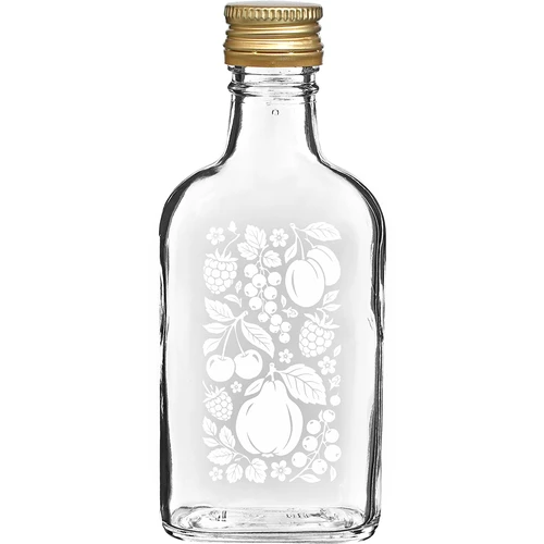 Taskumattipullo 200 ml kierrekorkilla ja ”Hedelmät”-painatuksella, kuvio 2