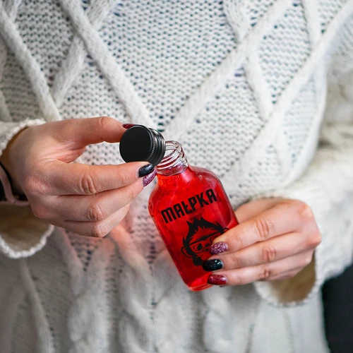 Taskumattipullo 200 ml kierrekorkilla, 'Apina'-painatus, 1 kpl. - 5