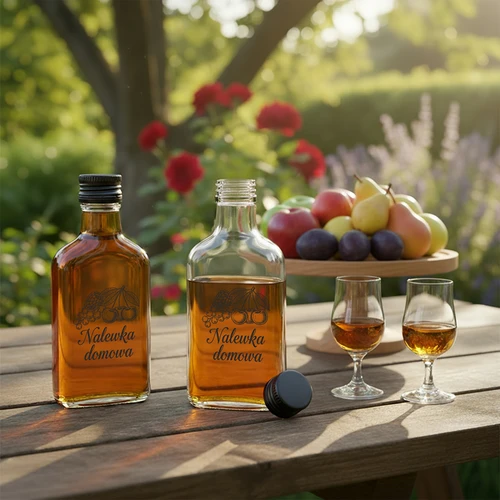 Taskumattipullo 200 ml kierrekorkilla, painatus ”Kotitekoinen likööri”, 1 kpl - 5