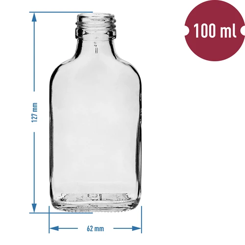 Taskumattityyppinen likööripullo 100 ml 10 kpl - 4